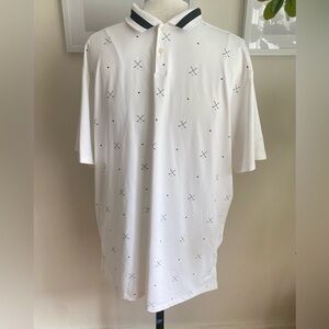 Nike Dri Dit Golf Polo White Shirt XL